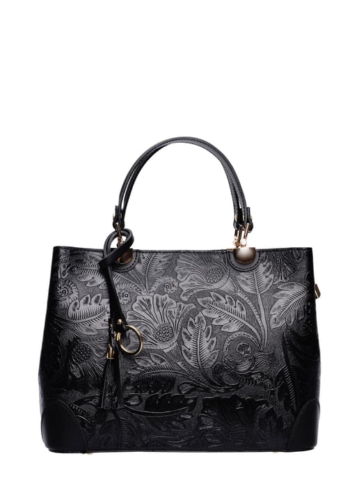 Anna Luchini Schwarz Rindsledertasche - Image 1