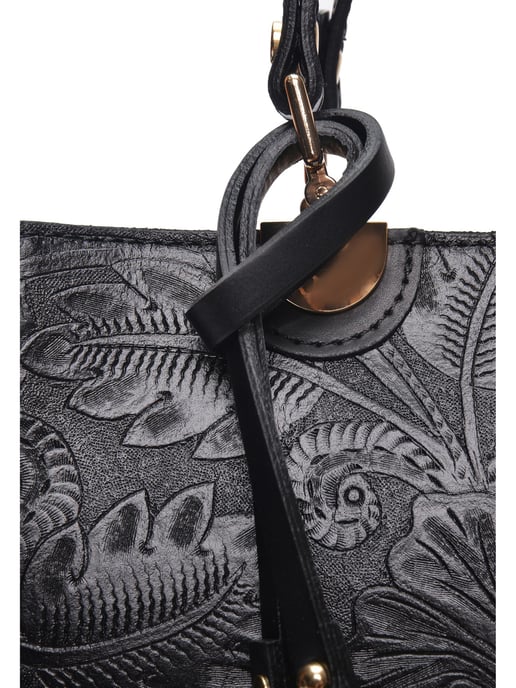 Anna Luchini Schwarz Rindsledertasche - Image 3