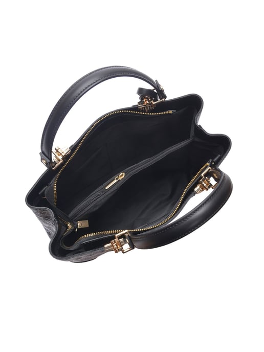 Anna Luchini Schwarz Rindsledertasche - Image 4