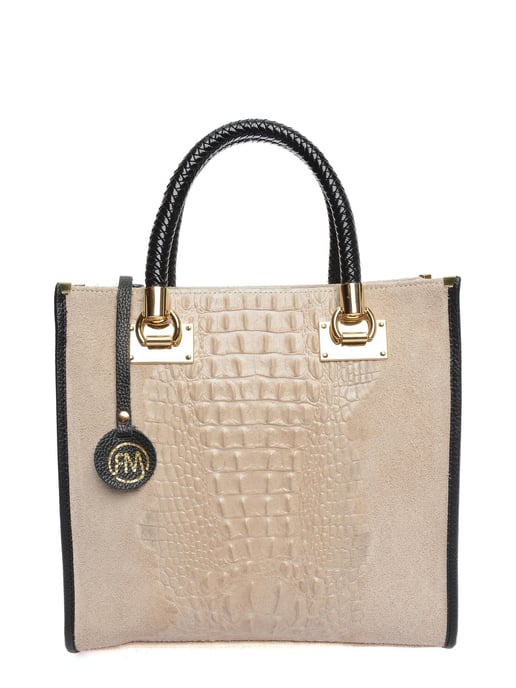 Roberta M Beige Rindsledertasche - Image 1