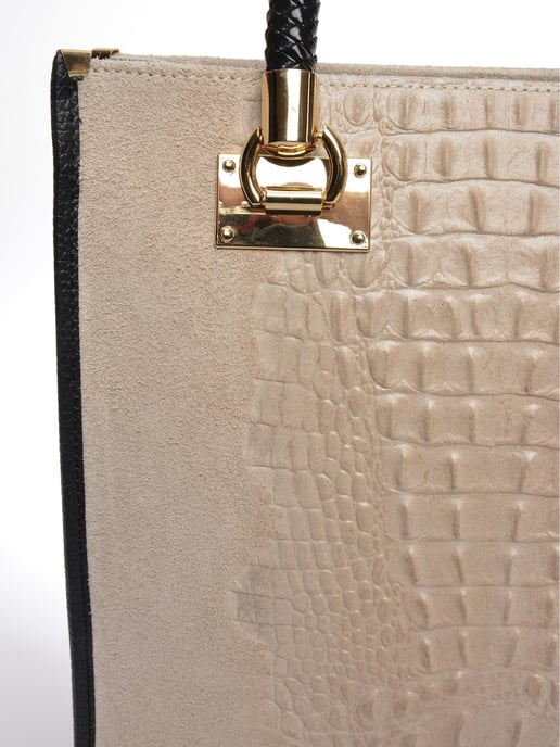 Roberta M Beige Rindsledertasche - Image 3
