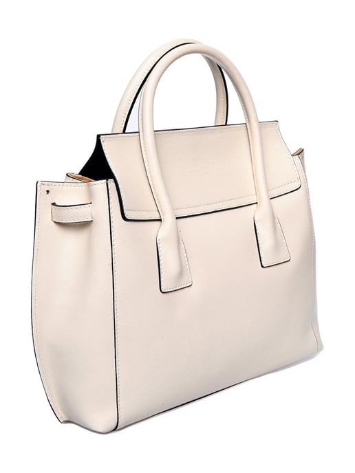 Luisa Vannini Beige Rindsledertasche - Image 2