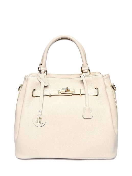 Anna Luchini Beige Rindsledertasche - Image 1