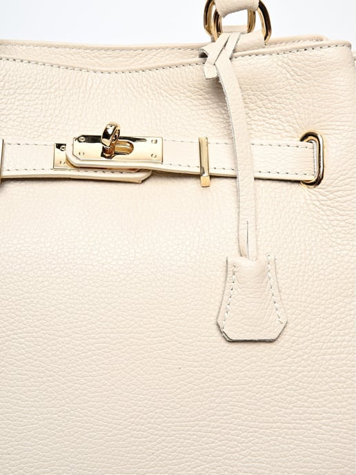 Anna Luchini Beige Rindsledertasche - Image 3