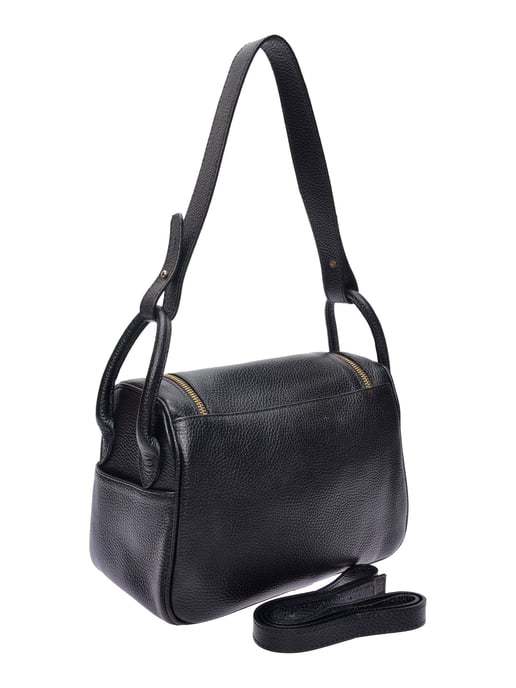 Luisa Vannini Schwarz Rindsledertasche - Image 2