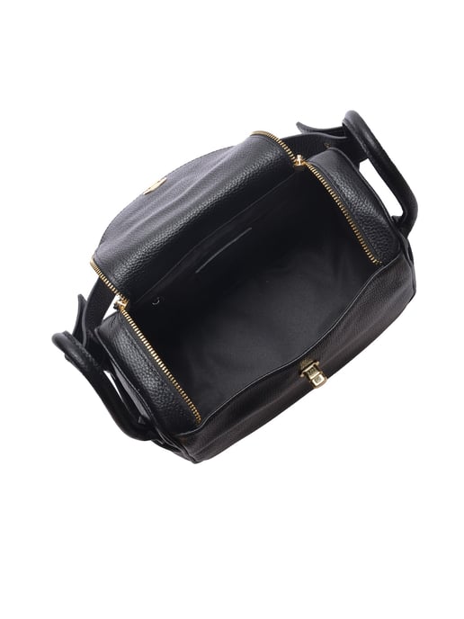 Luisa Vannini Schwarz Rindsledertasche - Image 4