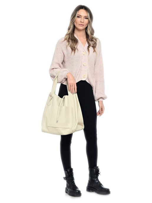 Isabella Rhea Beige Rindsledertasche - Image 5