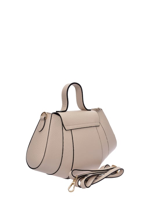 Luisa Vannini Beige Rindsledertasche - Image 2