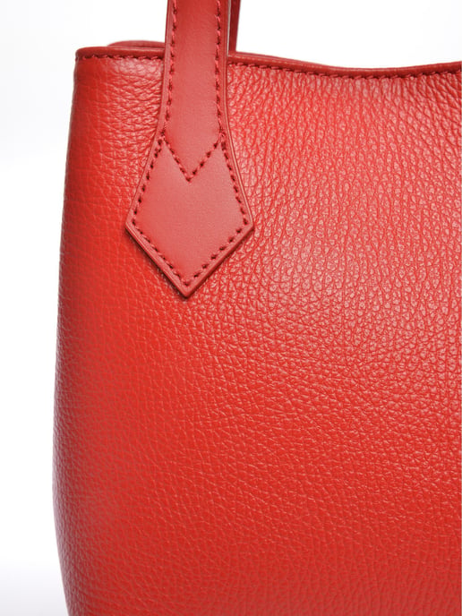 Luisa Vannini Rot Rindsledertasche - Image 3