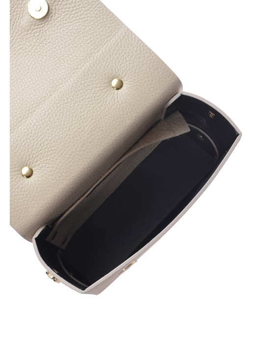 Luisa Vannini Beige Rindsledertasche - Image 4