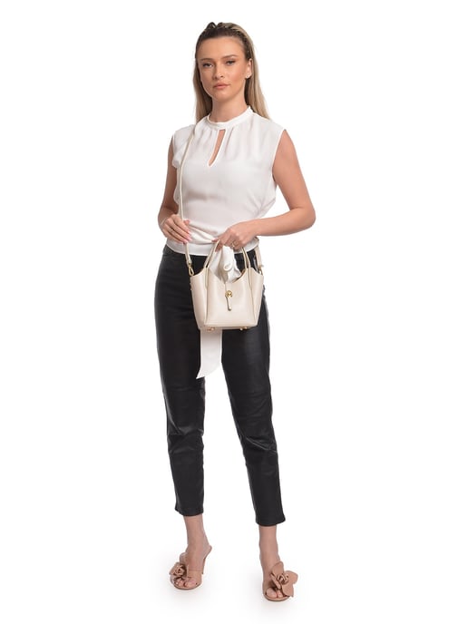 Isabella Rhea Beige Rindsledertasche - Image 5