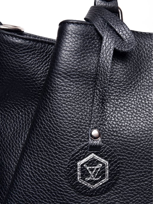 Luisa Vannini Schwarz Rindsledertasche - Image 3