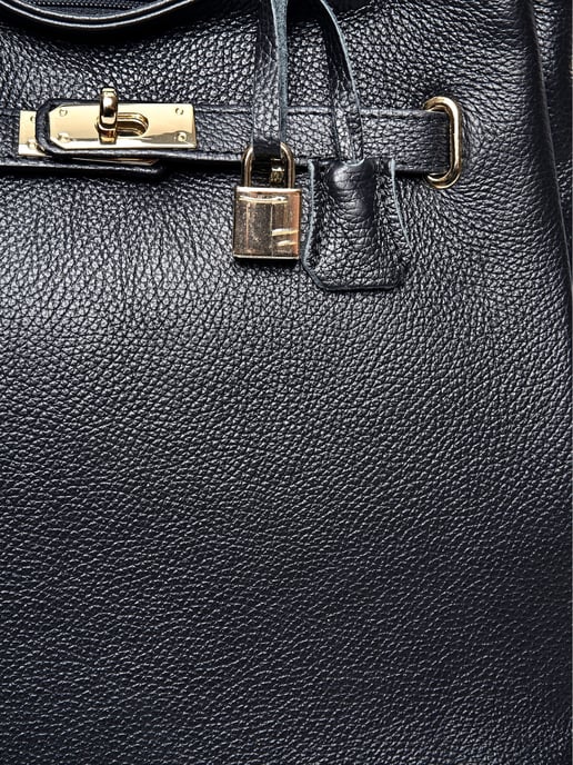 Anna Luchini Schwarz Rindsledertasche - Image 3