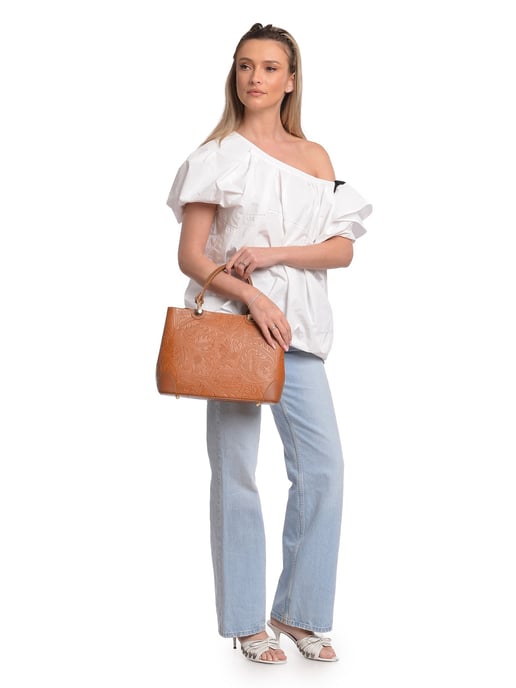 Anna Luchini Braun Rindsledertasche - Image 5