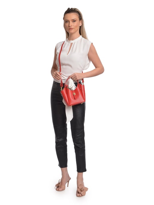 Isabella Rhea Rot Rindsledertasche - Image 5