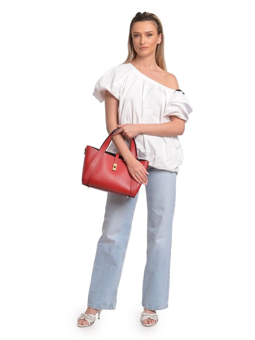 Isabella Rhea Rot Rindsledertasche - Image 5