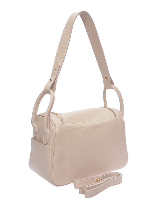 Luisa Vannini Beige Rindsledertasche - Image 2
