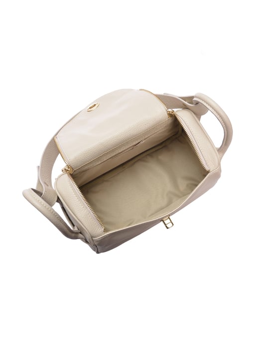 Luisa Vannini Beige Rindsledertasche - Image 4