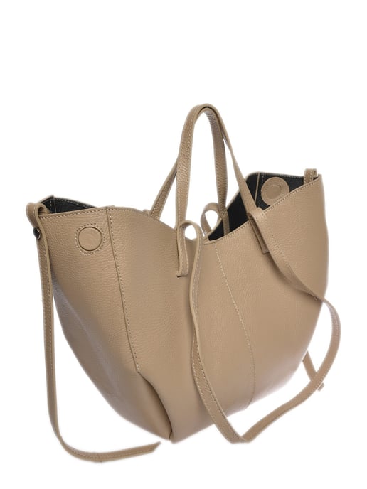 Luisa Vannini Beige Rindsledertasche - Image 2