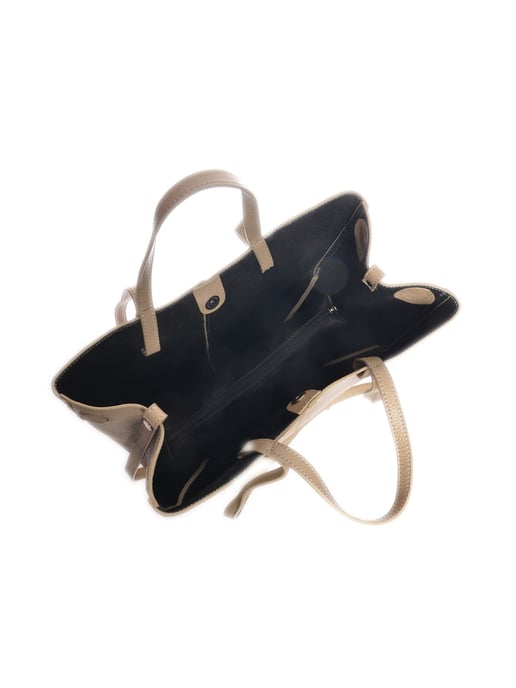 Luisa Vannini Beige Rindsledertasche - Image 4