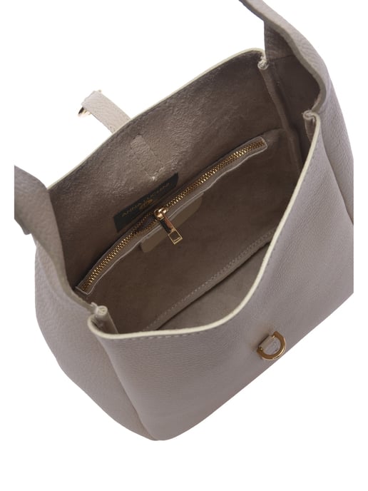 Anna Luchini Beige Rindsledertasche - Image 4