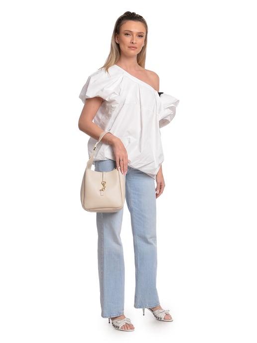 Anna Luchini Beige Rindsledertasche - Image 5