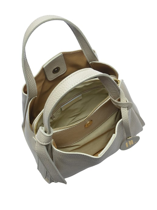 Anna Luchini Beige Rindsledertasche - Image 4