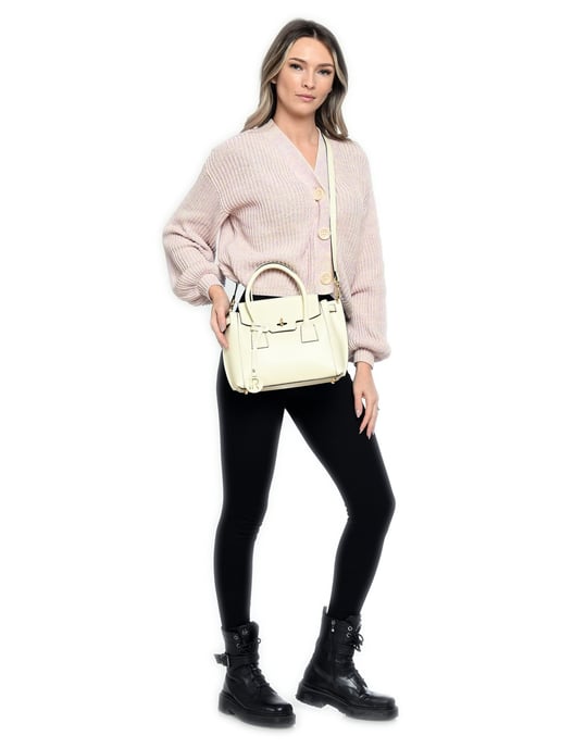 Isabella Rhea Beige Rindsledertasche - Image 5
