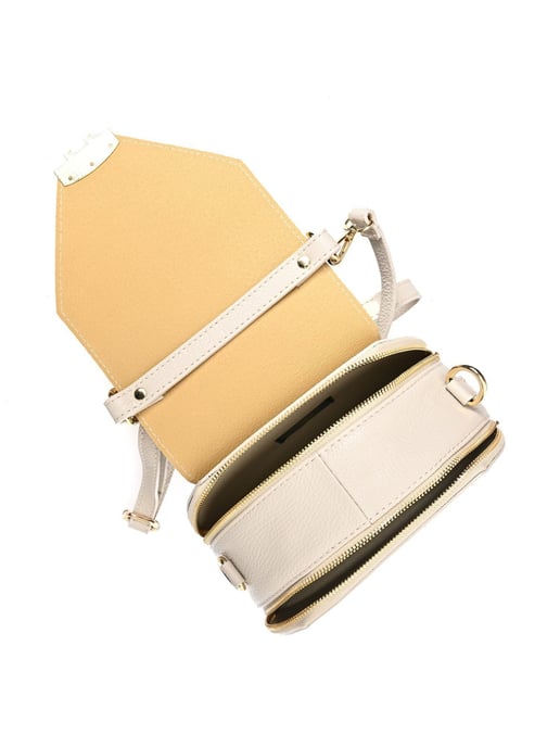 Roberta M Beige Rindsledertasche - Image 4