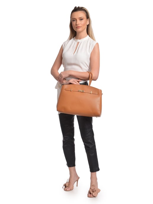Anna Luchini Braun Rindsledertasche - Image 5