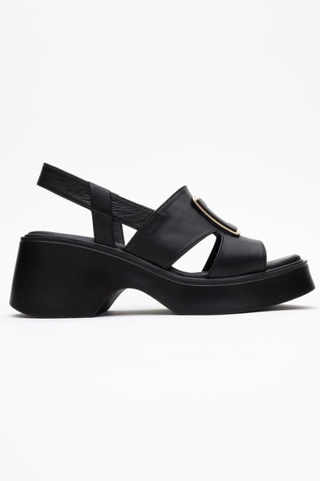 Lucia Leder Schnalle Plateau Sandale - Image 6