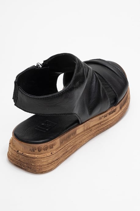 Lunas Leder Side-Zip Flach Absatz Sandale - Image 5