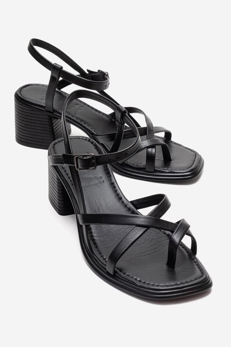 Lavish Leder Blockabsatz Sandale (Damen) - Image 1