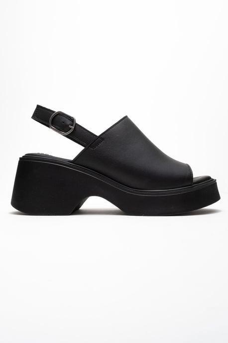 Power Leder Plateau Keilabsatz Sandalen (Women) - Image 6