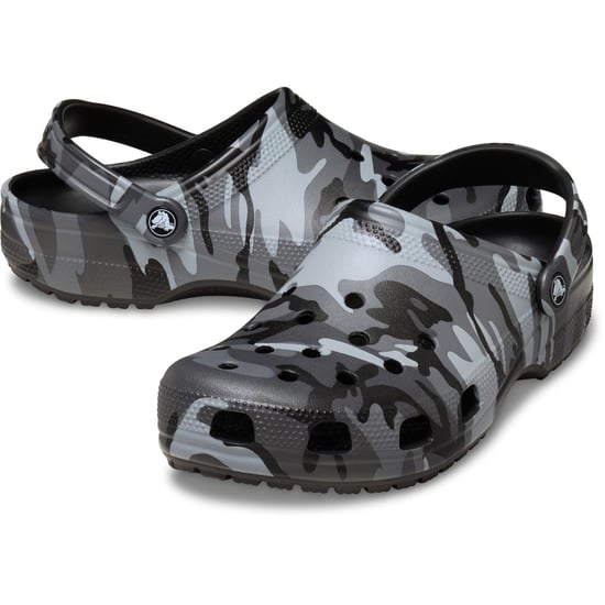 Crocs Classic Camouflage Clog Thermoplastische Männerclogs In Schwarz/Schiefergrau - Image 3