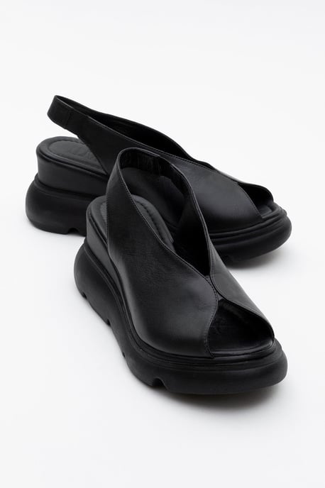 Sam Leder-Plateausandale - Image 1