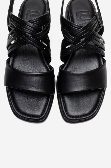 Forever & Always Leder-Sandale mit mehreren Riemen (Damen) - Schwarz - Image 2