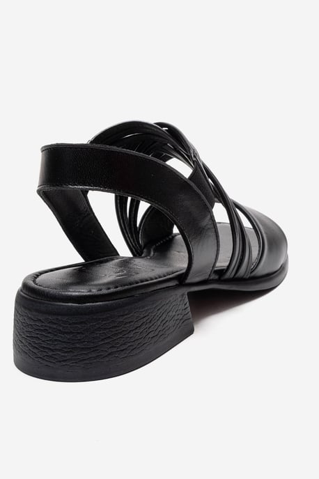 Forever & Always Leder-Sandale mit mehreren Riemen (Damen) - Schwarz - Image 5