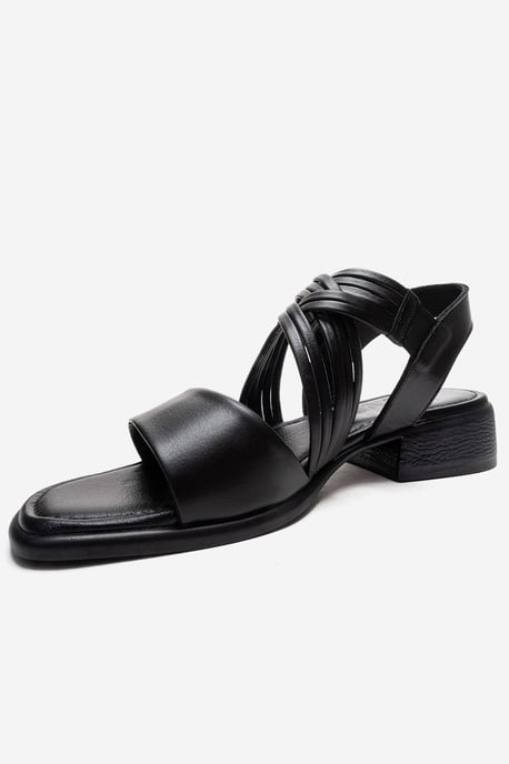 Forever & Always Leder-Sandale mit mehreren Riemen (Damen) - Schwarz - Image 6