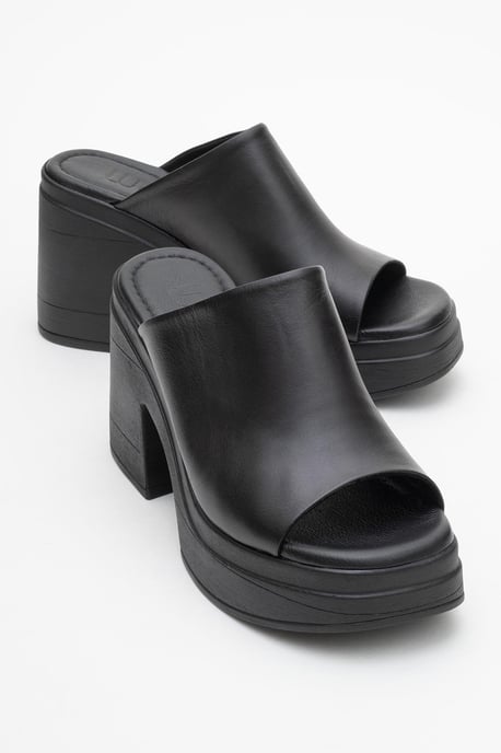 Nola Leder Plateau Mules (Women) - Image 2