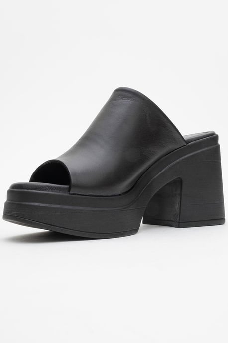 Nola Leder Plateau Mules (Women) - Image 4