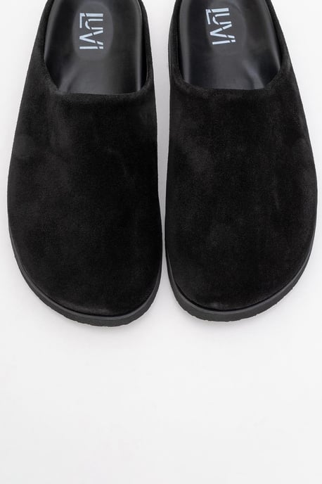 Forever & Always Suede-Leder-Slide-Sandale - Schwarz - Image 3