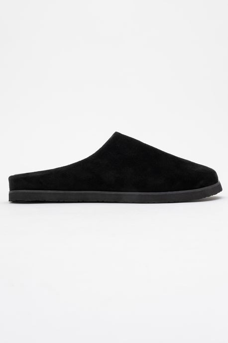 Forever & Always Suede-Leder-Slide-Sandale - Schwarz - Image 6