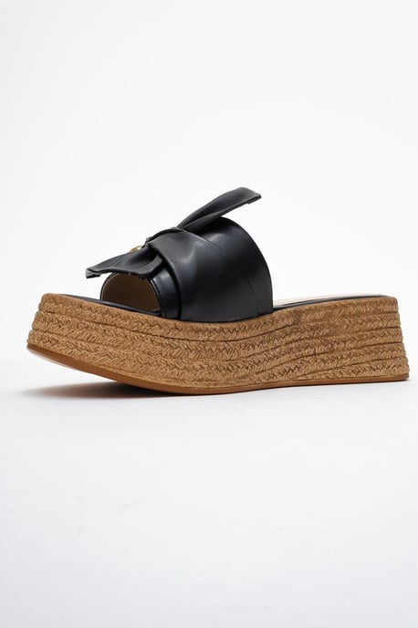 Shara Braided Bow & Bee Schnalle Plateau Sandale - Image 4