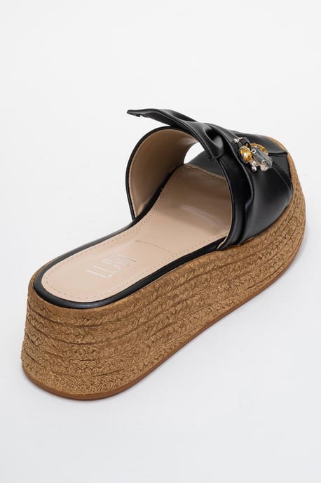 Shara Braided Bow & Bee Schnalle Plateau Sandale - Image 5