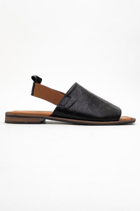 Fuela Leder Elastic Flach Sandalen (Women) - Image 3