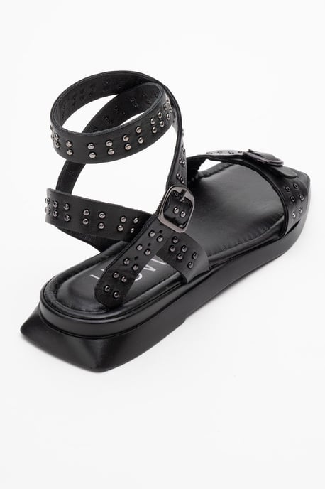 Forever & Always Leder-Sandale (Damen), Modell Carril - Schwarz - Image 5