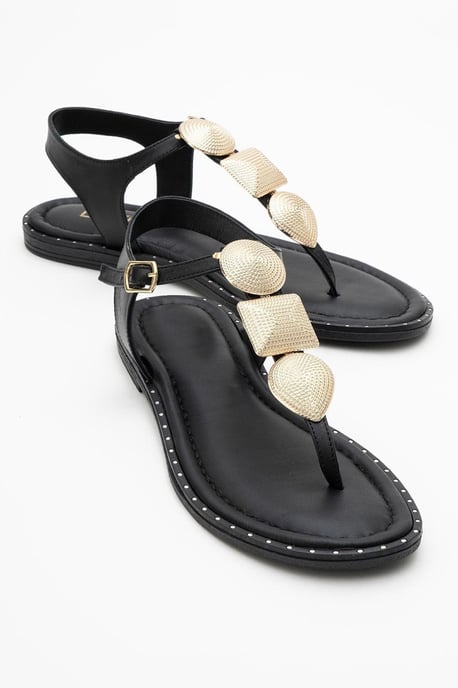 Giulia Leder Flach Sandale (Women) - Image 1