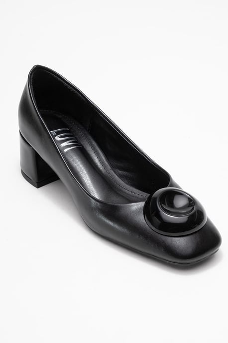 Mila Schnalle Eckige Zehenpartie Blockabsatz Pumps (Damen) - Image 1