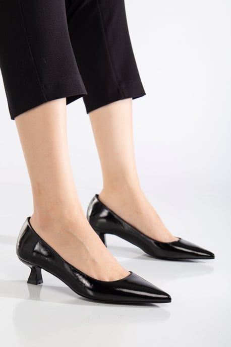Helly Kitten Heel Leder Stiletto Pumps - Image 3